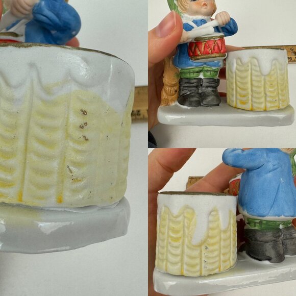 Vtg Jasco 70s Christmas Little Drummer Boy Tea Light Holder Ceramic Holiday READ - Picture 6 of 11